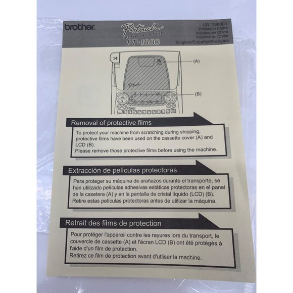 Brother P Touch Model PT-1880 2 Font Label Maker Tested with Labels - Picture 6 of 12